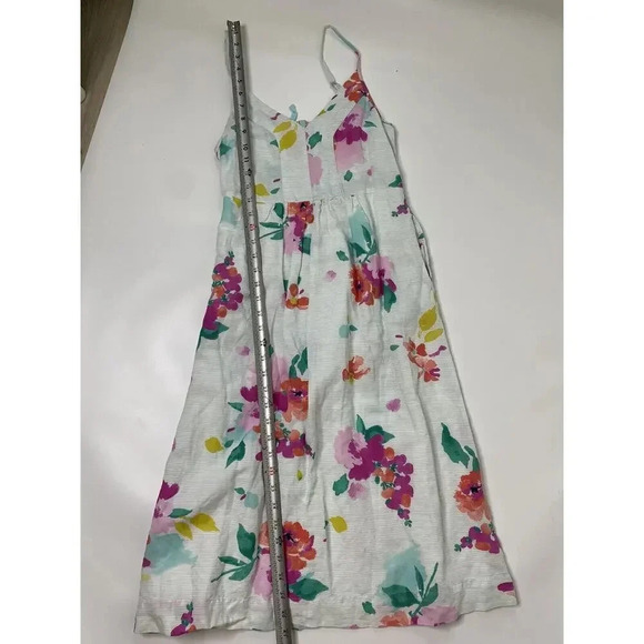 Joules Zoey Sleeveless Midi Dress Aqua Stripe Multicolor Floral Size US 6 - Picture 9 of 9